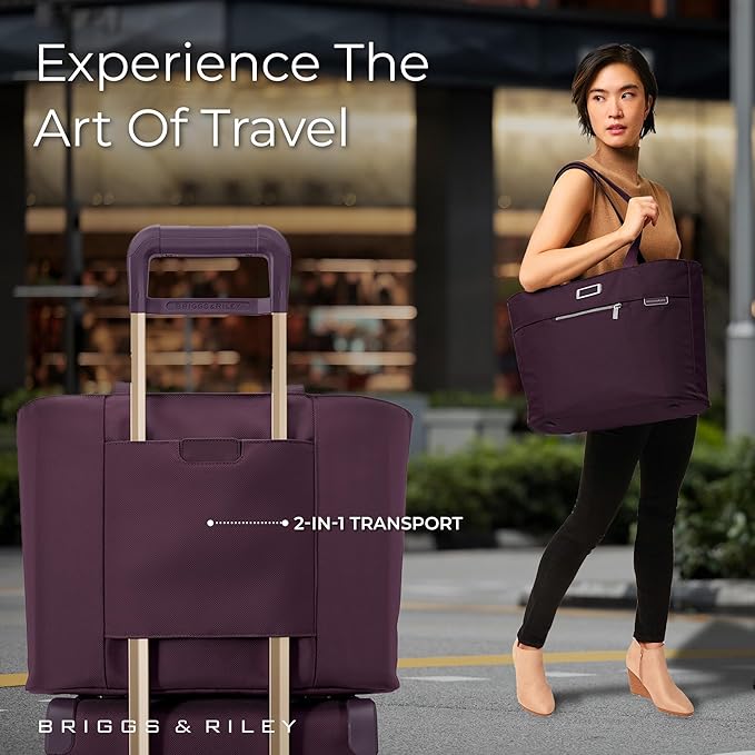 Briggs & Riley Traveler Tote Bag - Nylon Tote Bag for Weekend Travel & Work, Smooth Zipper Closure - Baseline Collection