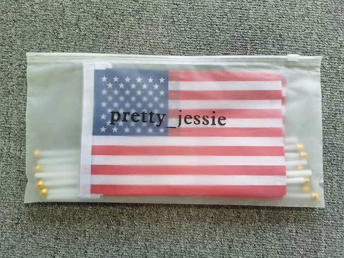 20 Pack Small American Flags on Stick Mini Handheld USA Flag for Parades, 4th of July, Memorial Day, and Patriotic Events 5x8 Inch Durable Weather-Resistant Flags with 12 Inch Sticks(USA)