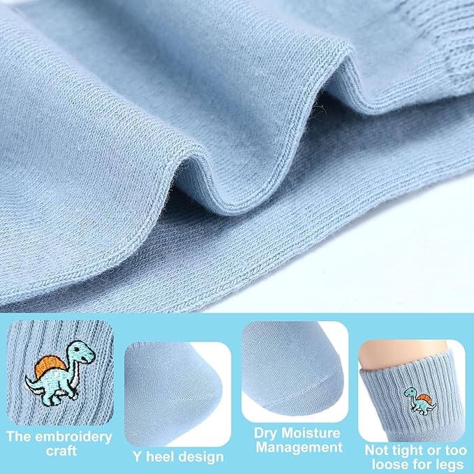 Eurzom 10 Pairs Socks Womens Crew Elastic Ankle Length Cotton Socks Aesthetic Cute Lightweight Low Cut Gifts for Women