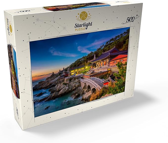 MyPuzzle Beautiful Sunrise Haedong Yongongs Temple Busan Korea - Premium 500 Piece Jigsaw Puzzle for Adults