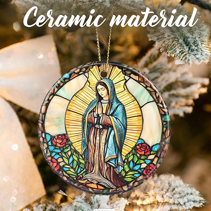 Our Lady of Guadalupe Christmas Ornaments: Christmas Tree Ornaments, Mexican Mom Holiday Decor, Stocking Stuffers, Gift Ideas, Xmas Gifts, and Latin Mom Gifts