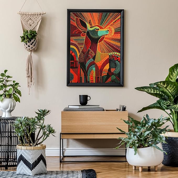 Naturelish Jigsaw Puzzles for Adults 1000 Pieces, Beautiful Detailed Difficult Challenging Puzzle for Relaxing Evening Home Decor, 20x27 Inches, Colorful Deer