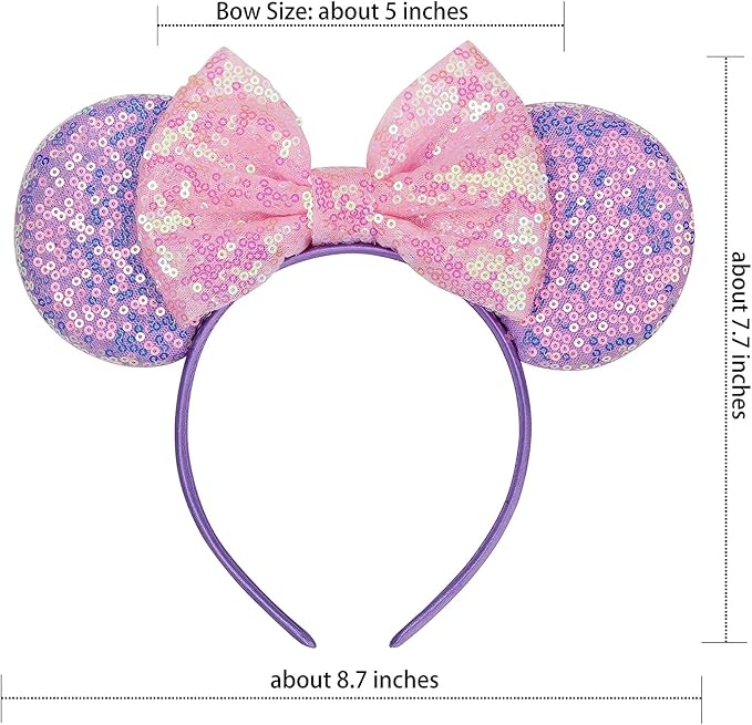 Eisyaa Mouse Ears Bow Headbands