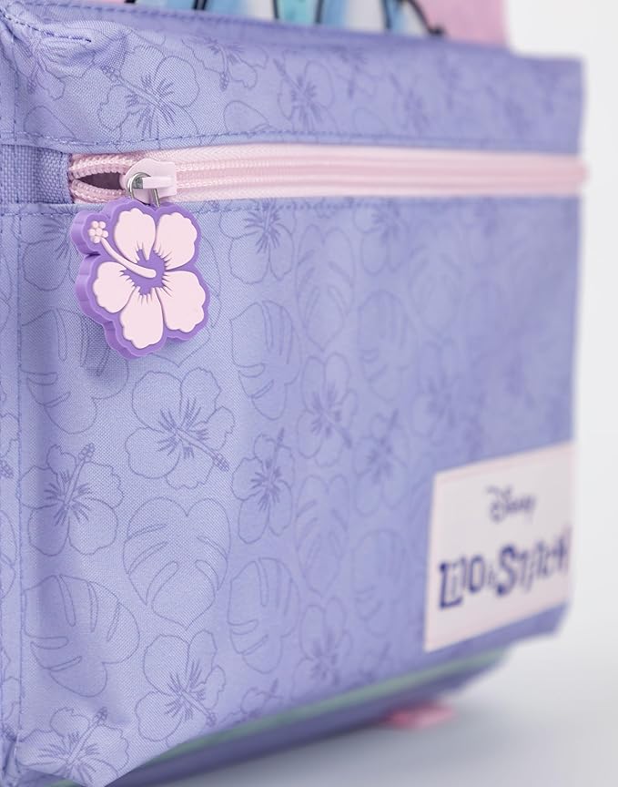 Disney Lilo & Stitch Girls Backpack Purple & Pink Rucksack with Adjustable Straps School Bag For Kids Movie Merchandise Gift