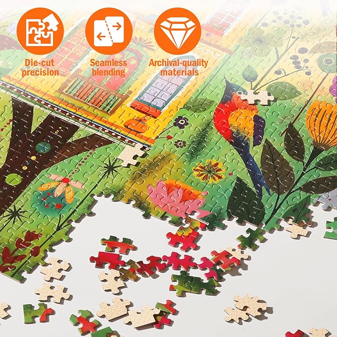 Naturelish Jigsaw Puzzle for Adults 1000 Pieces, Magical Forest Treehouse, Vibrant Colors Fantasy Whimsical Tree Art Puzzle, Challenging Game for Family Friends Gifts Home Decor, 20x27 Inches