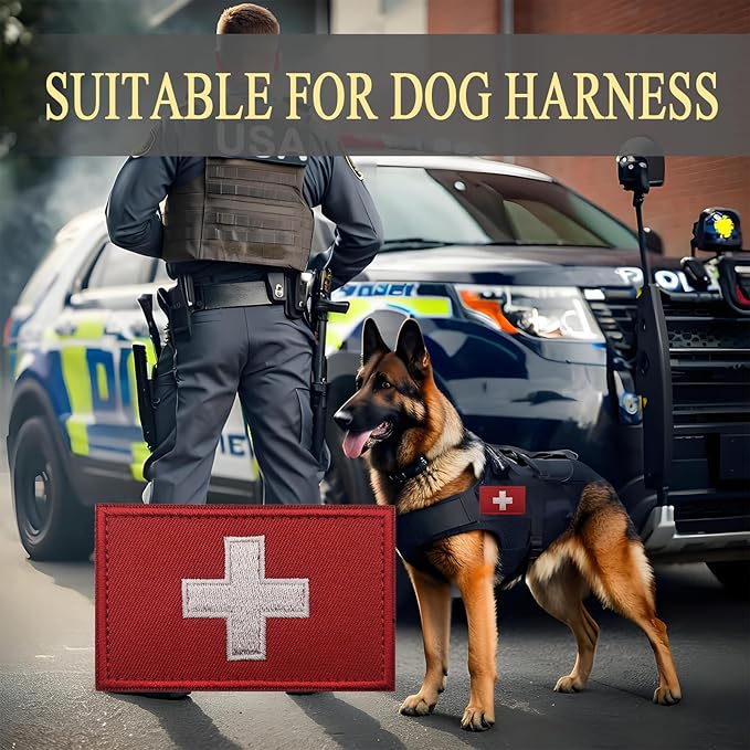 EmWoot 2PCS Swiss Flag Patch Embroidered Morale Patch Military Tactical Patches Hook and Loop(02)