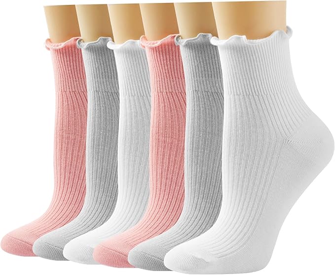 Fall Socks for Women,Halloween Socks for Ruffle Sock Gifts,Frilly Ankle Sock for Maryjane Flats Sneakers