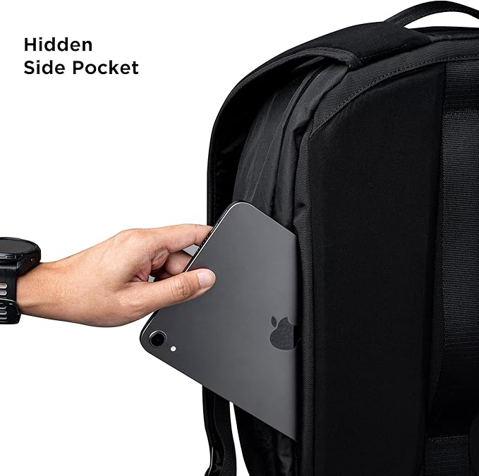 ALPAKA Metro Backpack Pro for Men - Fits 15.6" Laptop Business Travel Backpack with YKK Zippers, MOD Key Leash & Luggage Pass-through, Padded and Weatherproof X-pac Material Work Bag (Black)