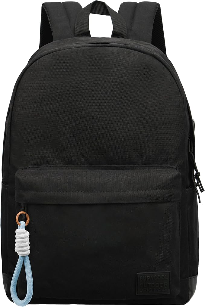 SUPACOOL Casual Laptop Backpack for Men and Women, Backpack for College, USB Charging Port, Lightweight Pack Back