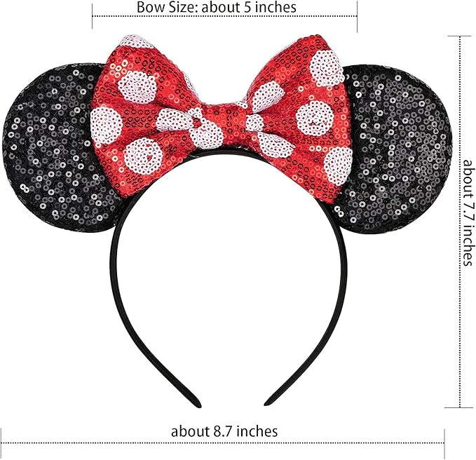 Eisyaa Mouse Ears Bow Headbands
