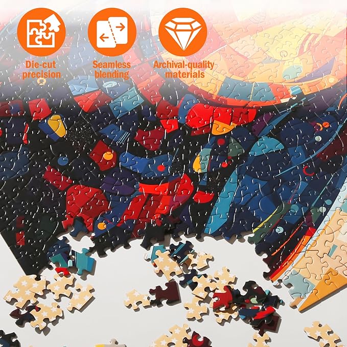 Naturelish Toucan Jigsaw Puzzle for Adults 1000 Pieces, Mosaic Vibrant Colorful Bird Art Unique Shaped Hard Puzzle, Challenging Game for Family Activity Home Decor, 20x27 Inches