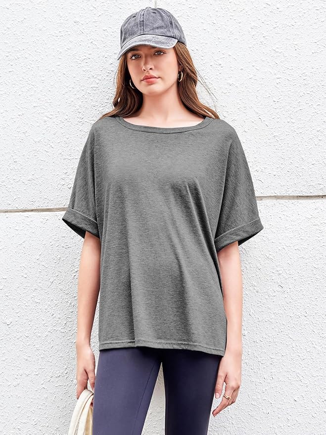Women Oversized T-Shirt Summer Casual Short Sleeve Loose Tee Tops
