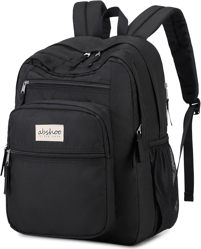 abshoo 32L Big Student Laptop Backpack For College Men Women Middle High School Teen Bookbag Travel Backpack Daypack (Black)