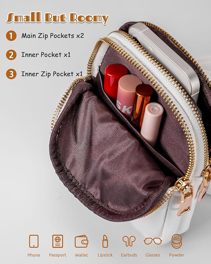 Personalized Bridesmaid Gifts for Teen Girls Women, Cute Sling Purse for Women Girls, Handsfree Travel Crossbody Bags, Monogrammed Handbag, Graduation Gift, Fashion Trendy Stuff
