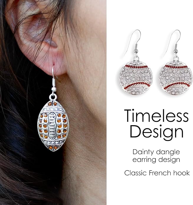 Inspired Silver - Silver Pave Heart Charm French Hook Drop Earrings with Cubic Zirconia Jewelry