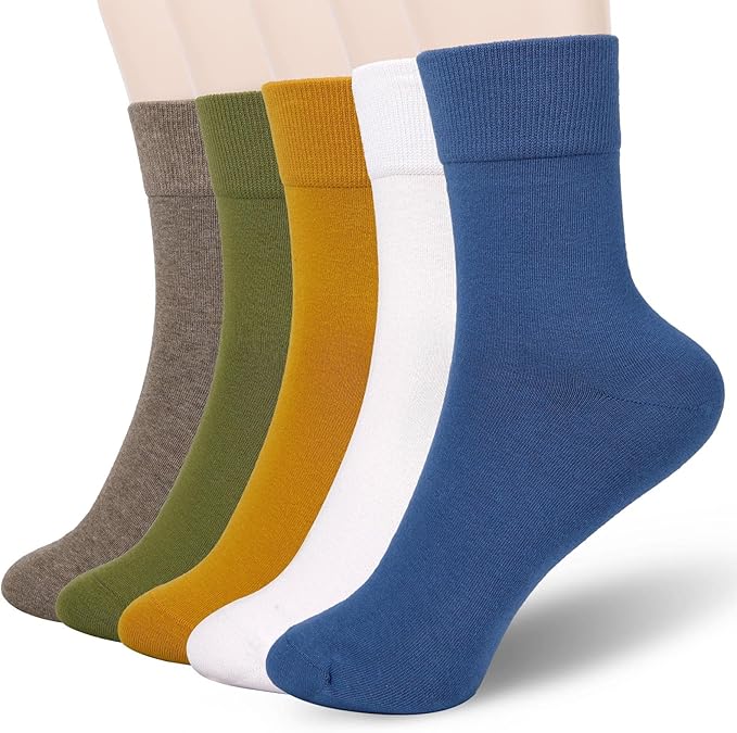 FGZ Women Thin Cotton Socks Soft Cozy Socks Cute Ankle Crew Socks 5 Pairs