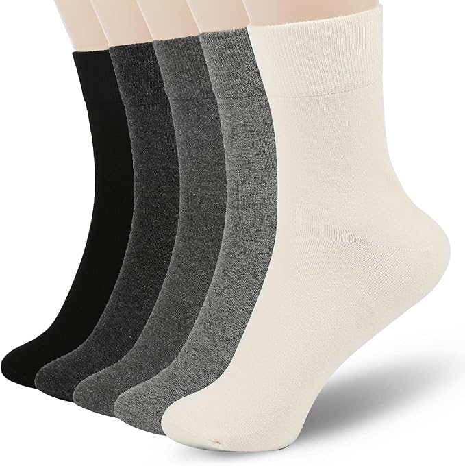 FGZ Women Thin Cotton Socks Soft Cozy Socks Cute Ankle Crew Socks 5 Pairs