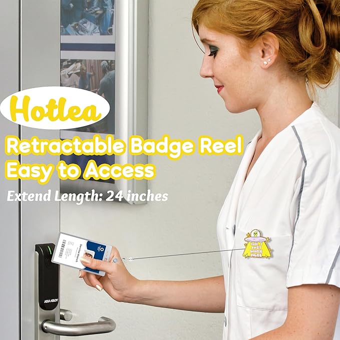 IDK, I Just Work Here Badge Reel with Alligator Clip Funny ID Badge Holders Cute RN LPN CNA MA PCT Badge Buddy Nursing Medical Students Nurse Accessories for Work