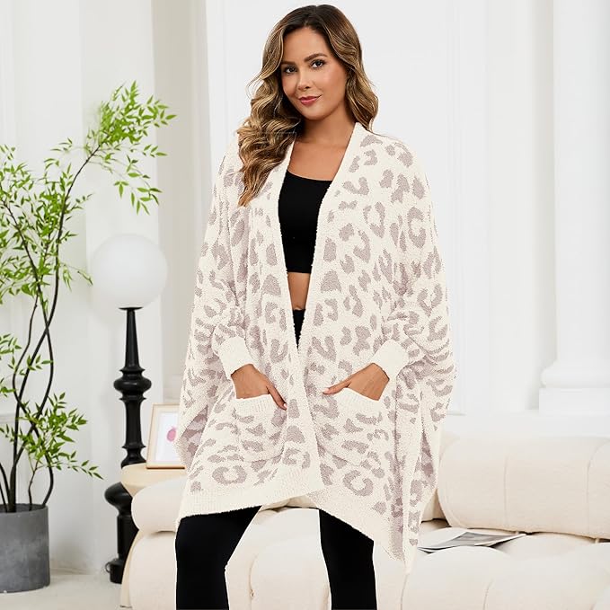 Wearable Blanket Sherpa Poncho Unique Office Work Warm Cozy Shawl TV Throw Blankets, Plush Cape Wrap for Adults