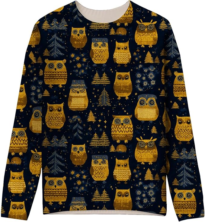 LIZALIG Women's Fall Christmas Snowman Sweater Long Sleeve Crewneck Pullover Festive Holiday Winter Outfit for Parties
