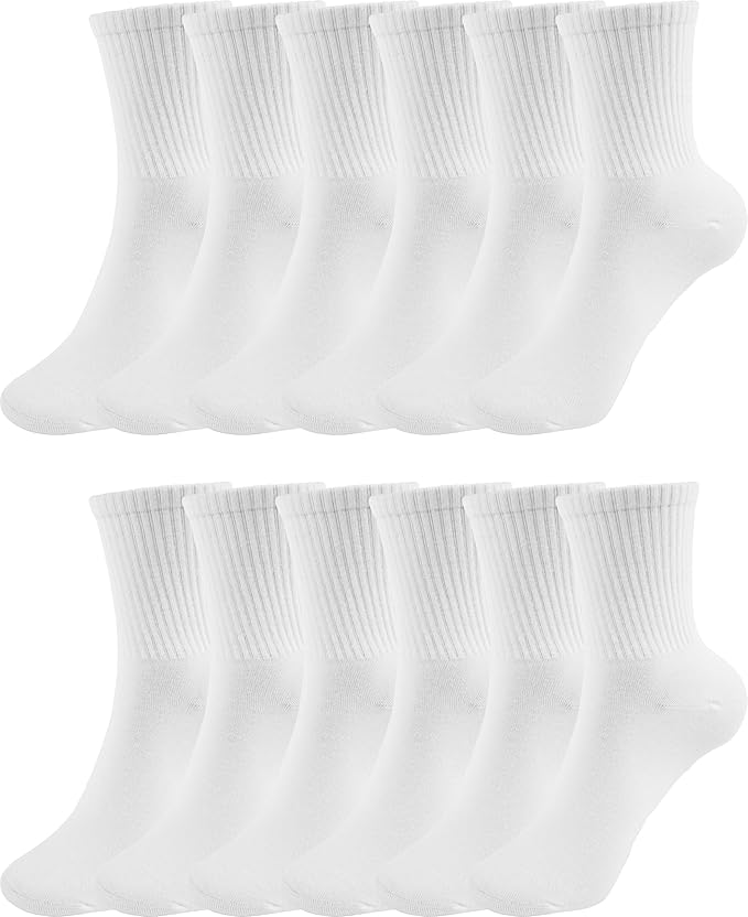 BomKinta Women Casual Calf Socks - Cute Cotton Crew Socks - Soft Above Ankle Sock 6 Pairs Size 5-10