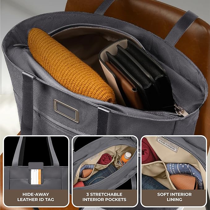 Briggs & Riley Traveler Tote Bag - Nylon Tote Bag for Weekend Travel & Work, Smooth Zipper Closure - Baseline Collection