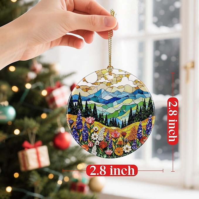 Mountain Wildflower Ornaments, Christmas Ornaments: Christmas Tree Decorations, Holiday Decor, Stocking Stuffers, Gift Ideas, Xmas Gifts & Gifts for Nature Lover