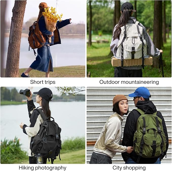 mixi Travel Backpack for Women Men, 18 Inch Carry On Laptop Backpack Flight Approved fits 16'' Laptop, Lightweight Waterproof Hiking Backpack Travel Outdoor Business Casual Daypack, Light Gray