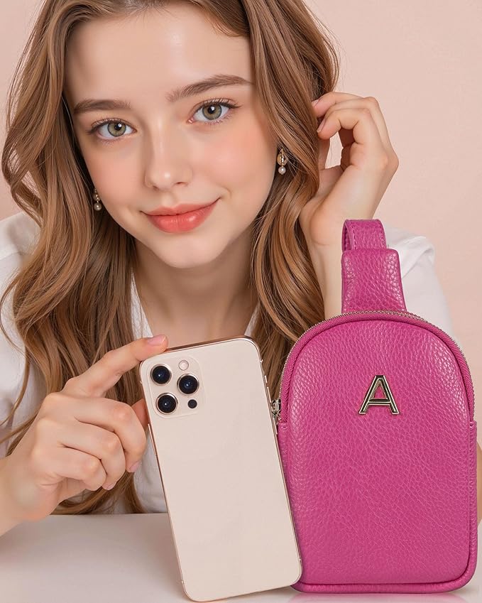 Personalized Gifts for 6 7 8 9 10 11 12 13 14 15 16 17 18 Years Old Teen Girls, Cute Sling Purse for Girls, Handsfree Travel Crossbody Bags, Monogrammed Gift, Cute Trendy Stuff