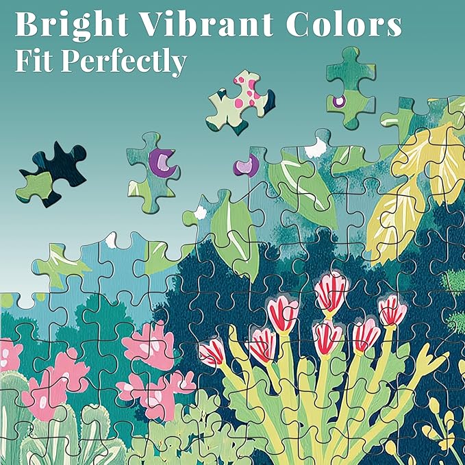 Graphinee Jigsaw Puzzles for Adults 1000 Pieces, Plant Garden Puzzle, Colorful as Home Wall Decor for Family Challenging Games