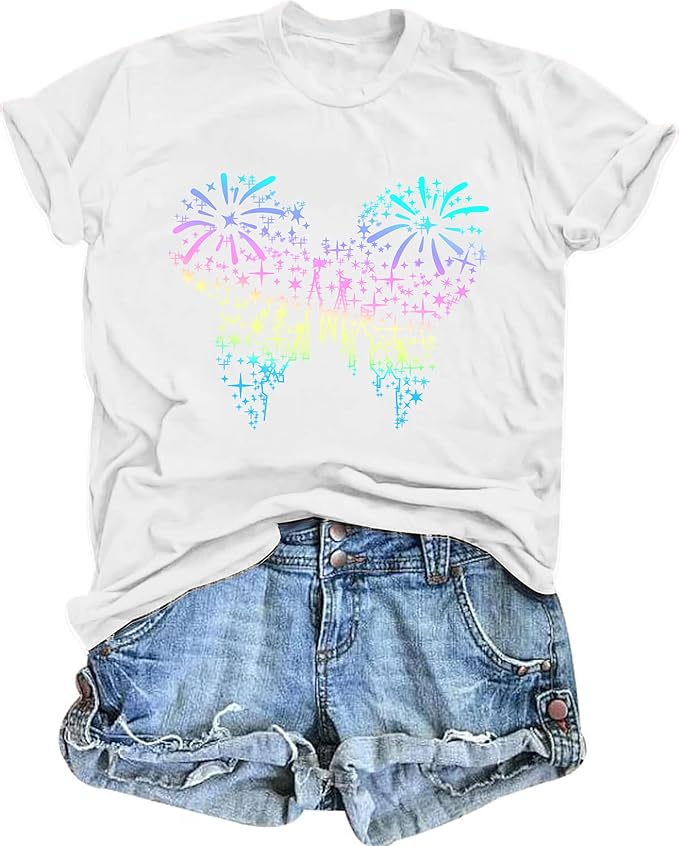 Magical Shirt for Women Magic Kingdom Tshirt Graphic Tee Family Vacation Short Sleeve Tops Summer Casual Tops