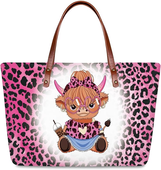 Womens Zip Up Tote Handbag Daisy Print Large Capacity Tote Purse Handbag Big Tote Bag Purse For Work Laptop