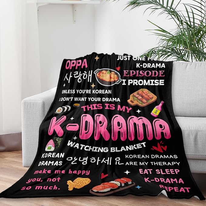 Kpop Blanket Gifts for K-Pop Fans - Super Soft Flannel Kpop Blankets for Girls Teen Fans Bedding Couch Sofa - Korean Kpop Merch Fandom Throw for Idol Lovers Dorm Decor Christmas (Style 03, 60 X 80)