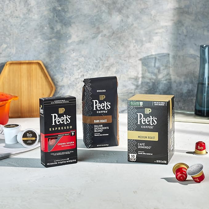 Peet's Coffee, Medium Roast Single Serve Coffee Pods - Big Bang, 32 Count (1 Box of 32 Pods)