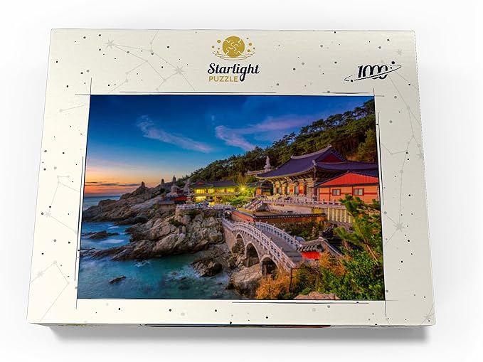 MyPuzzle Beautiful Sunrise Haedong Yongongs Temple Busan Korea - Premium 1000 Piece Jigsaw Puzzle for Adults