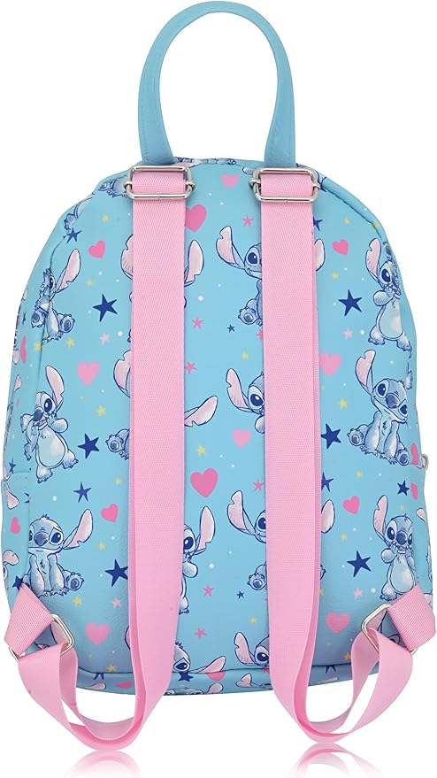 Disney Lilo and Stitch Backpack for Women, Men, Boys, Girls, Unisex | Cute PU Leather 10" Stitch Mini Backpack Purse Shoulder Purse | Stitch Bag and Stitch Accessories