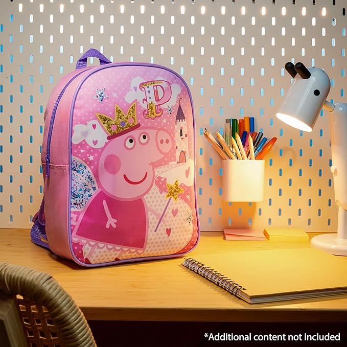 Get Trend Peppa Pig Mini Backpack Kids Toddlers 12x9” Rucksack Kindergarten Bag Preschool Sports Travel Backpacks 3+ Gifts for Kids (Pink Peppa Pig)