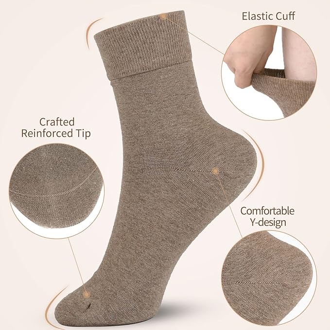FGZ Women Thin Cotton Socks Soft Cozy Socks Cute Ankle Crew Socks 5 Pairs