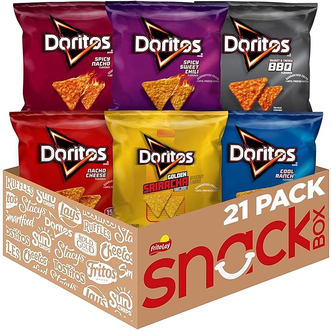 Doritos Flavored Tortilla Chips Variety Pack (Pack of 21)