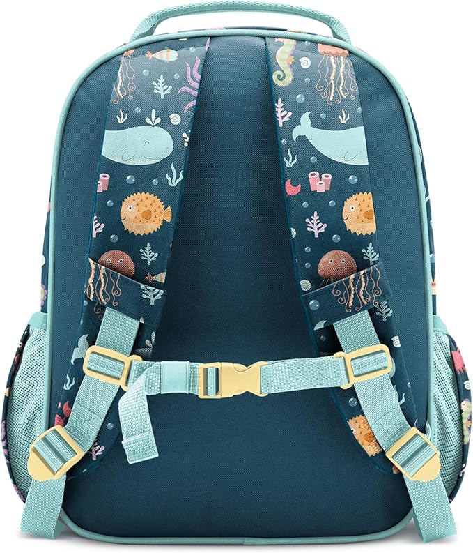 Simple Modern Medium Toddler Backpack for School Girls and Boys | Kindergarten Elementary Kids Backpack | Fletcher Collection | Kids - 15" tall | Under the Sea
