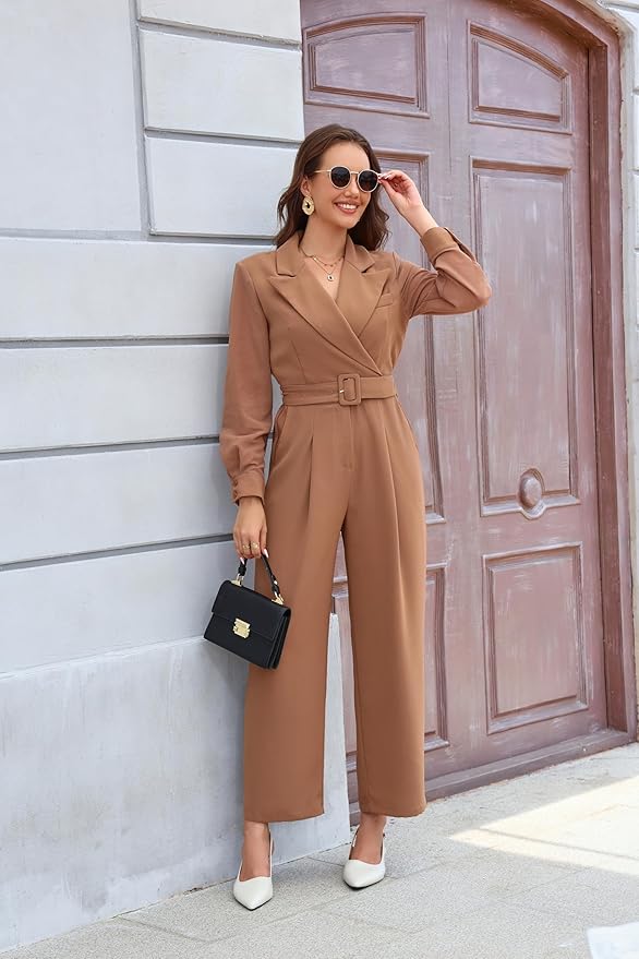 Love Welove Fashion Women’s Dressy Fall Jumpsuits – Long Sleeve Formal Rompers, Elegant Wedding Guest & Evening Outfits