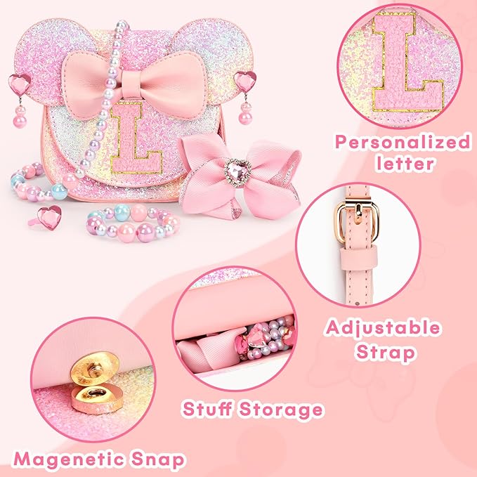mibasies Toddler Purse Gifts for Girls: 3 Year Old Girl Gifts, Mouse Toys Purse Set