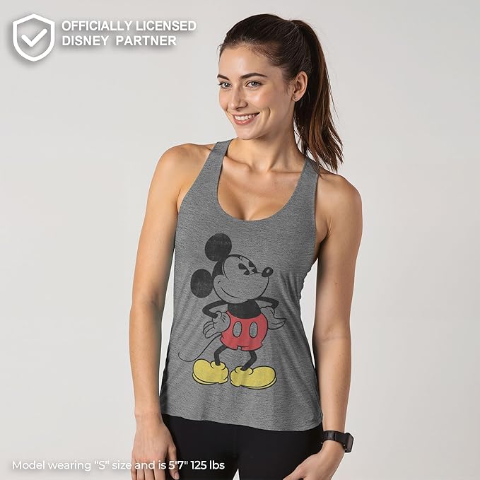 Women's Mickey & Friends Classic Mickey Distressed Racerback Tank Top