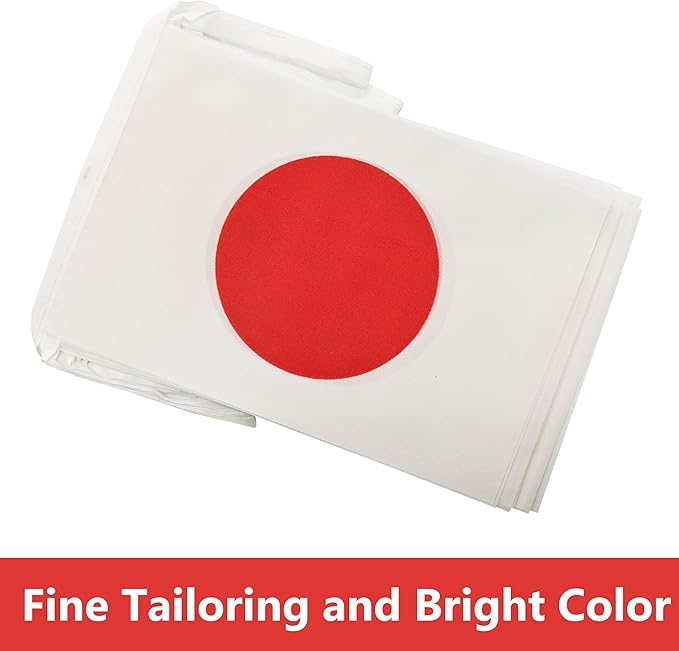 Yamiuo 100 Feet Japan String Flag, 76 Pcs Japanese Banner Flag, Small Mini World Banner Flags for Sports Events, Bars Decorations, School Festivals, Party Decorations, Celebrations (Japan)