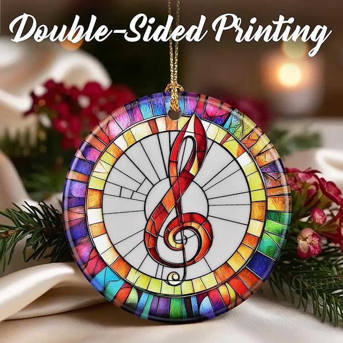 Musical Christmas Ornaments: Christmas Tree Decorations, Holiday Decor, Stocking Stuffers, Music Teacher Gifts, Music Lover Gifts, Piano Teacher Gift, Musician Gift