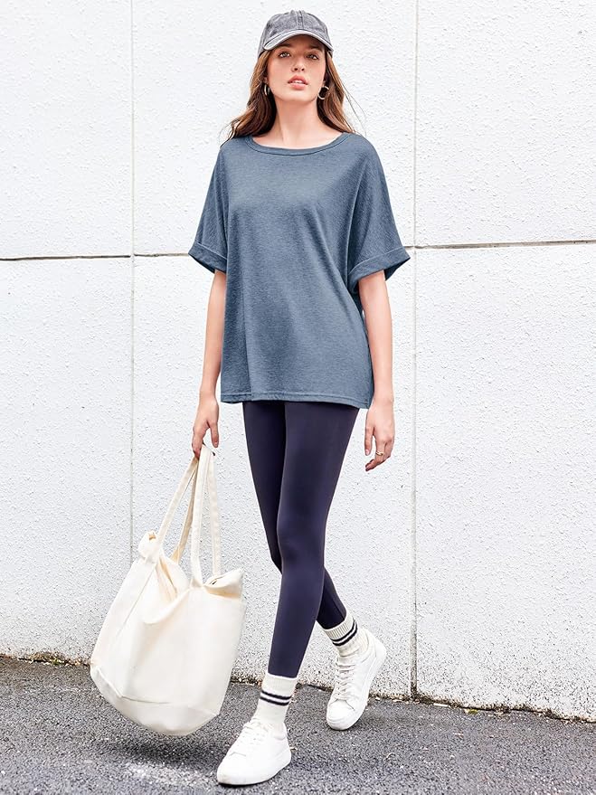 Women Oversized T-Shirt Summer Casual Short Sleeve Loose Tee Tops