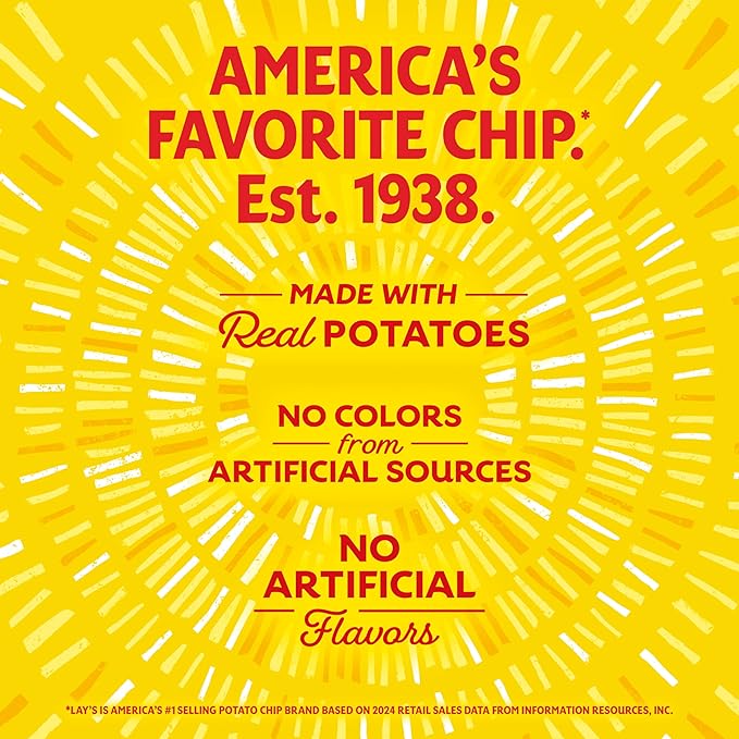 Lay's Potato Chips, 4 Flavor Variety Pack, 1 oz Single Serve Bags, (40 Pack)