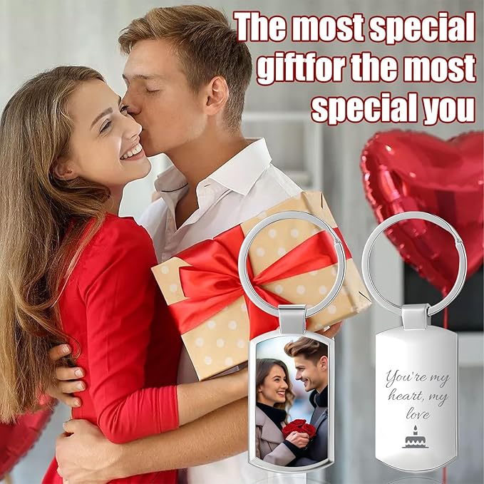 KBPTM Customized Double Sided Keychain - Personalized Engraved Text/Number/Name Keychain, Custom Key chain Gift for Boyfriend