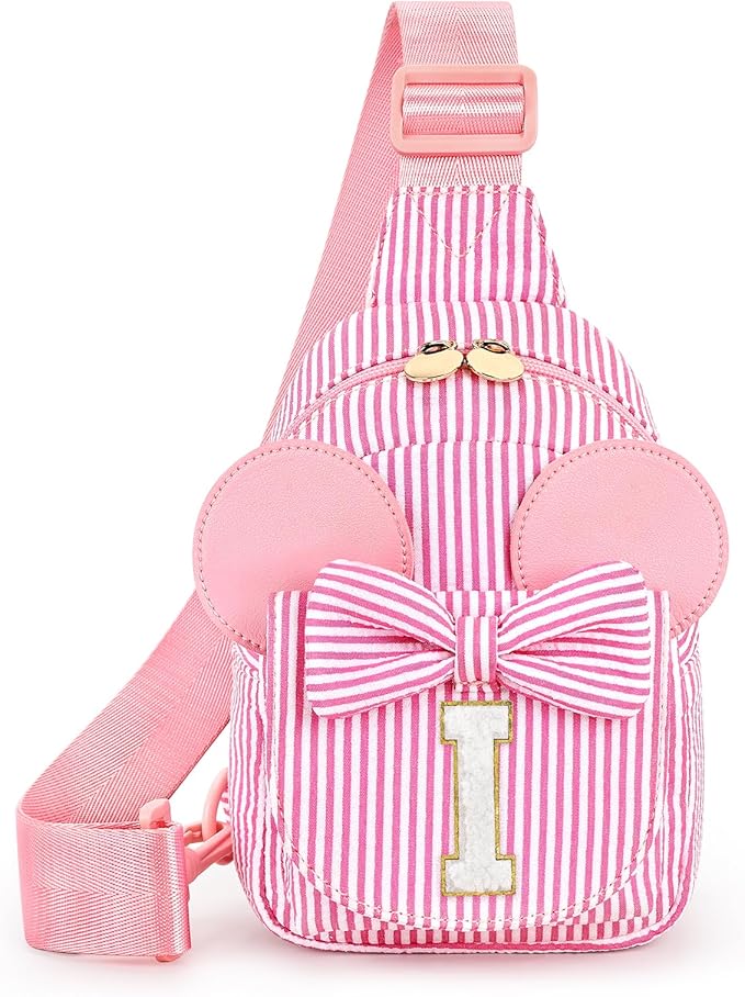 mibasies Initial Sling Bag for Girls, 4 Year Old Girl Birthday Gifts, Letter I