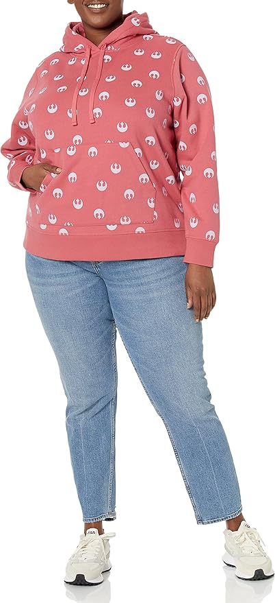 Amazon Essentials Disney | Marvel | Star Wars | Princess Women's Fleece Pullover Hoodie Sweatshirts (Available in Plus Size)